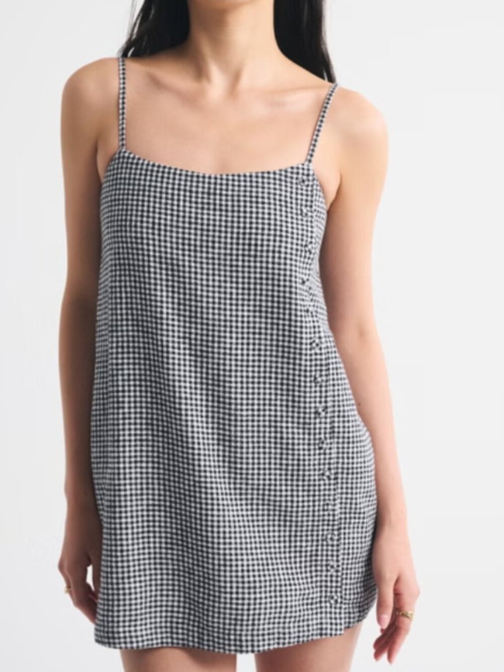 Linen Blend Button (dress) Skort